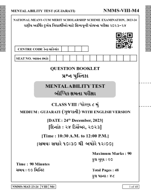 National Means Cum Merit Scholarship Mental Ability Test