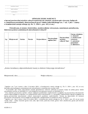 Polish Land Ownership Declaration Form