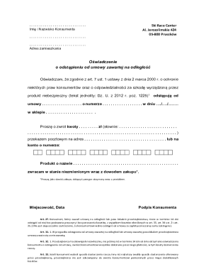 Consumer Cancellation Form