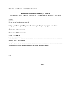 Polish Contract Cancellation Form