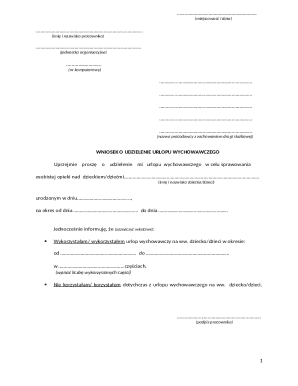 Parenting Leave Request Form