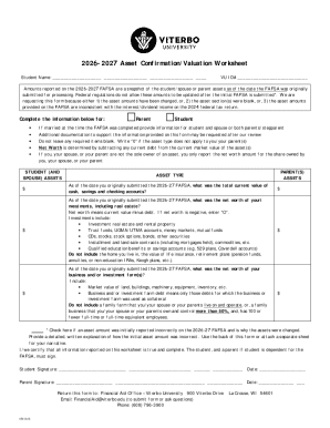 2026-2027 Asset Confirmation Form