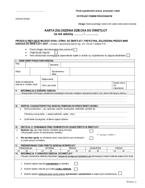 Child Registration Form for After-School Care