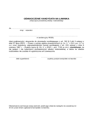 Candidate Declaration of Parental Authority