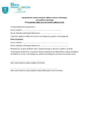 Third Party Authorization for Race Start Package