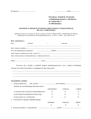 Poland Disability Benefits Application Form
