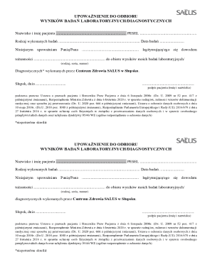 Medical Test Results Authorization Form