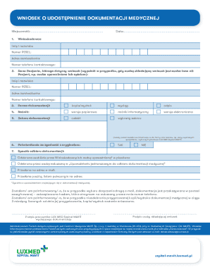 Medical Records Release Request Form