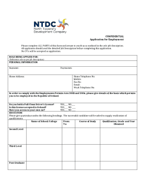 Employment Application Form