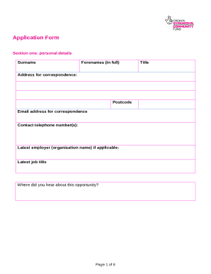 Application Form
