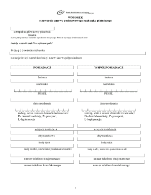 Polish Basic Payment Account Application