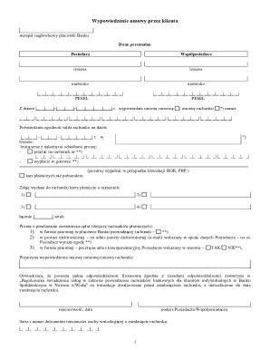 Bank Account Termination Notice