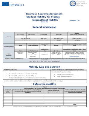 Erasmus+ Learning Agreement