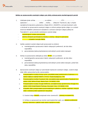 Consent for Personal Data Processing