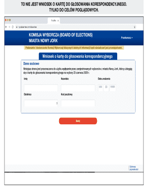 New York Absentee Ballot Application