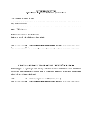 Child Enrollment Confirmation Form