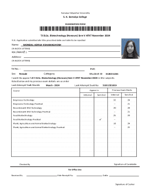 Somaiya Vidyavihar University Exam Form