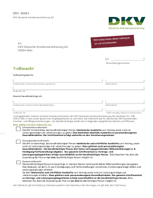 DKV Power of Attorney Form