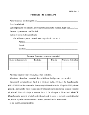 Public Sector Job Application Form
