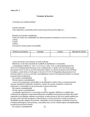 Romania Employment Application Form