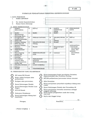 Indonesian Population Event Registration Form