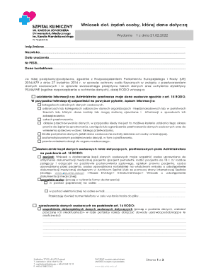 Poland GDPR Data Subject Request Form