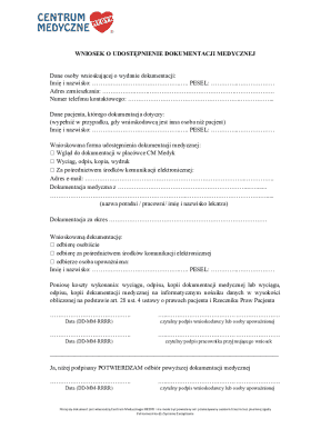 Medical Documentation Access Request Form