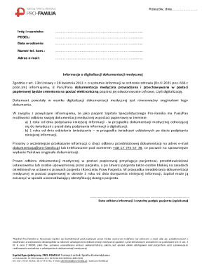 Medical Documentation Digitalization Notice