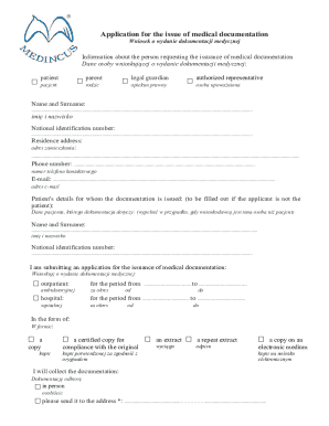 Medical Documentation Request Form