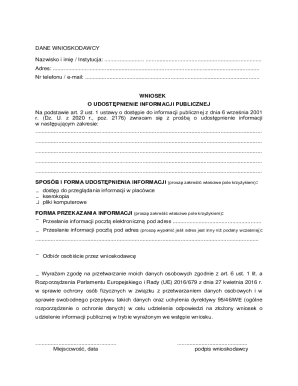 Poland Public Information Request Form