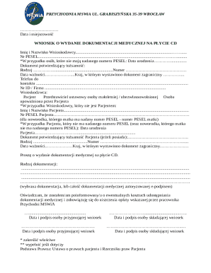 Medical Documentation Request Form