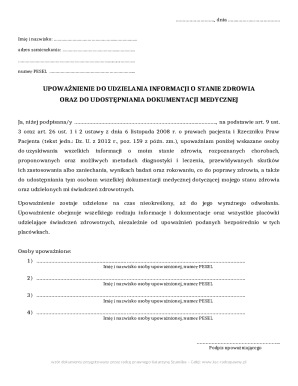 Medical Information Authorization Form