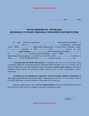 Medical Information Authorization Form