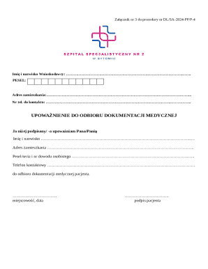 Medical Documentation Authorization Form