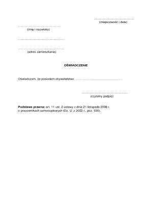 Citizenship Declaration Form