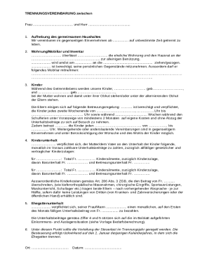 Separation Agreement