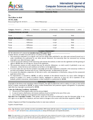 IJCSE Copyright Transfer Form
