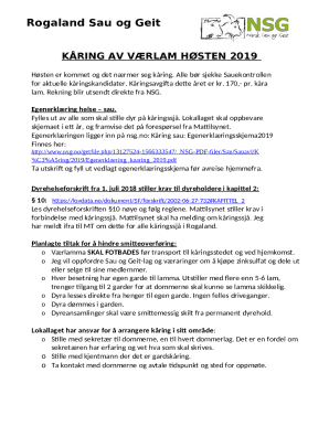 Norwegian Sheep Judging Form 2019