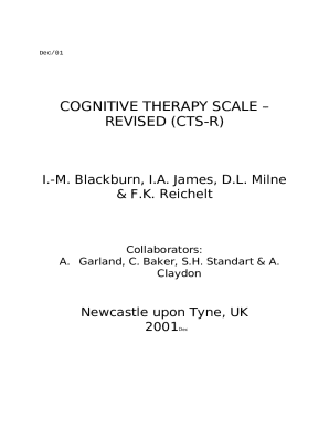 Cognitive Therapy Scale Revised