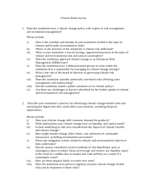 Climate Risks Survey