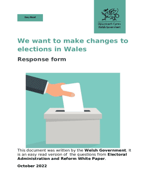 Wales Elections Reform Response Form