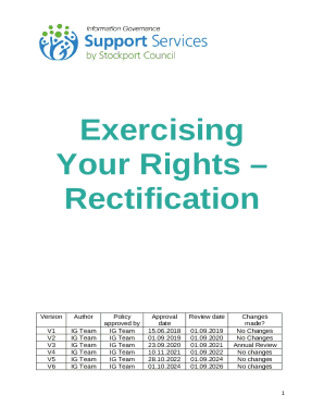 Rectification Request Form