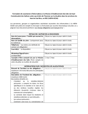 Human Rights Incident Report Form