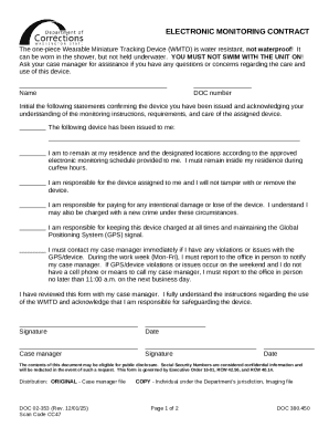 Electronic Monitoring Contract