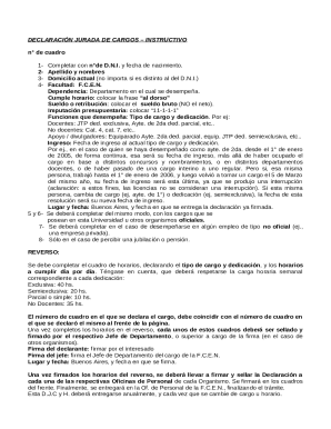 Declaración Jurada de Cargos