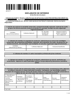 Romania Interest Declaration Form