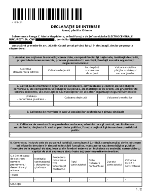 Romania Interest Declaration Form
