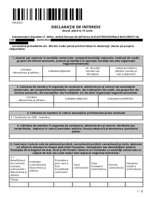 Romania Interest Declaration Form