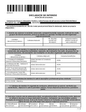 Romania Interest Declaration Form