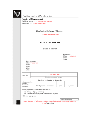 Academic Thesis Submission Form